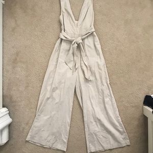 Princess Polly cream jumpsuit